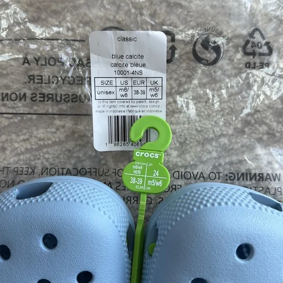 NWT Men’s Women’s Classic Crocs Clog - Blue Calcite- Size Mens 6 / Women’s 8 - Picture 4 of 4